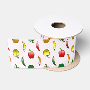 Paprika's en Zoete Lange Pepers Satijnen Lint