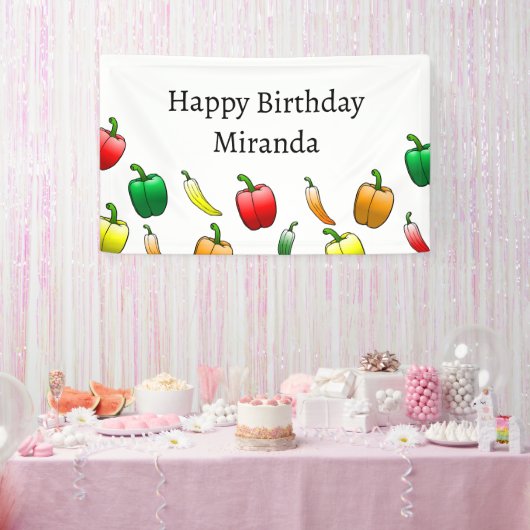 Paprika's en Zoete Lange Pepers Spandoek (Feest)