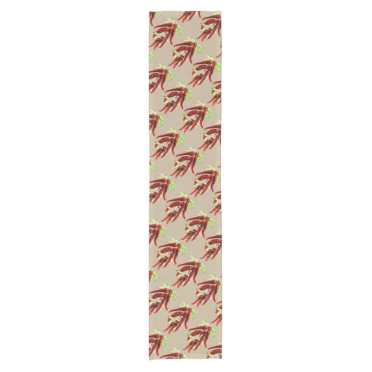  paprika's - khaki  korte tafelloper (Voorkant)