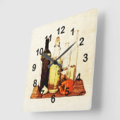 Paprika's, knoflook- en kookolie vierkante klok (Hoek)