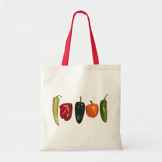 Paprika's op een rij tote bag (Voorkant)