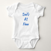 Pap's #1 Finn Fins Baby one-Piece Baby Bodysuit (Voorkant)