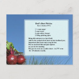 Pap's Beet Pickles Recipe Briefkaart
