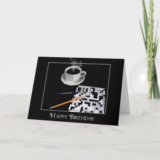 Pap's Birthday Crossword Puzzle Kaart (Voorkant)