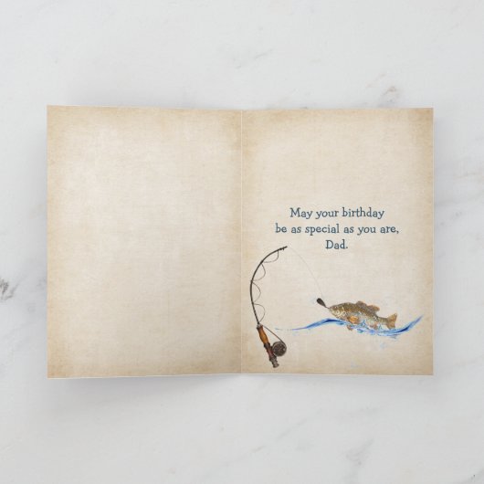 Pap's Birthday Fish in Water Kaart (Binnen)