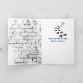 Pap's Birthday Golden Retriever op T-shirt kaart (Binnen)