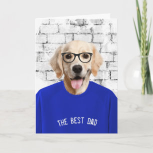 Pap's Birthday Golden Retriever op T-shirt kaart
