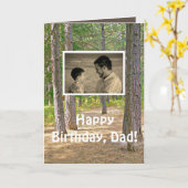Pap's Birthday, Rustic, Forest Hiking Photo Card Kaart (Gele Bloem)