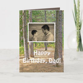 Pap's Birthday, Rustic, Forest Hiking Photo Card Kaart