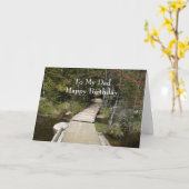 Pap's Birthday - Wooden Path Kaart (Gele Bloem)