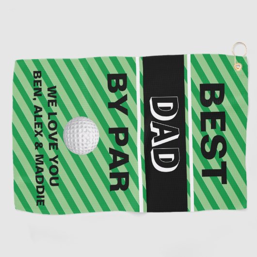 Pap's Caddy: Beste pa Golf Towel Golfhanddoek (Horizontaal)