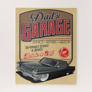 Pap's Cadillac Garage Jigzaag Puzzle uit 1964 Legpuzzel