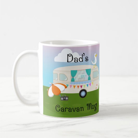 Pap's Caravan, White, 11 oz Classic White Mok (Links)