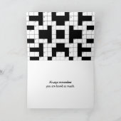 Pap's Crossword Puzzle Kaart (Binnen)