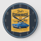 Pap's Cuda Garage Large Clock Grote Klok (Voorkant)