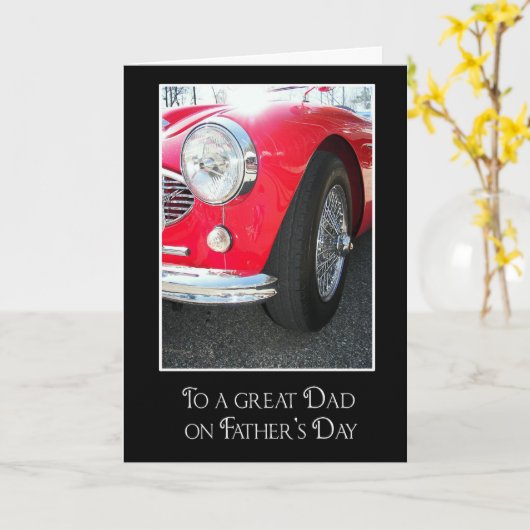 Pap's Day Sportauto Kaart (Gele Bloem)