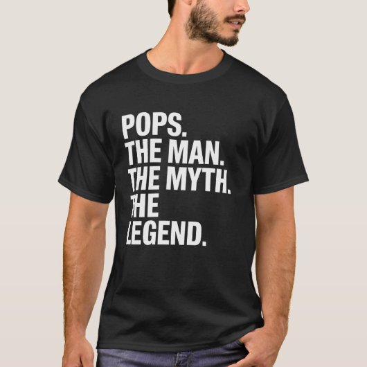 Paps De Man De Mythe De Legende Grappige Vaderdag T-shirt (Voorkant)