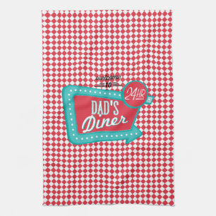 Pap's Diner Towel - Retro Vaderdag Theedoek
