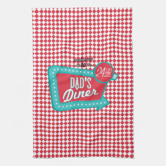 Pap's Diner Towel - Retro Vaderdag Theedoek