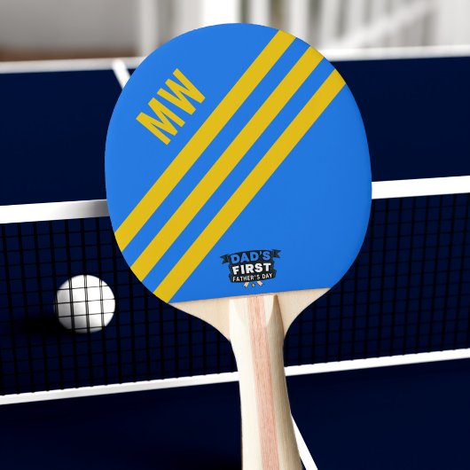 Pap's eerste Vaderdag Blue Ping Pong Paddle Tafeltennisbatje