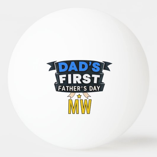 Pap's eerste Vaderdag Ping Pong Ball (Voorkant)