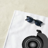 Pap's Funny Beach Towel Garage Truck Beer Wine Cas Strandlaken (In situ)