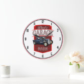 Pap's Garage Blue Hot Rod Grote Klok (Huis)