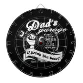 Pap's Garage Breng Beer Dartbord (Voorkant)