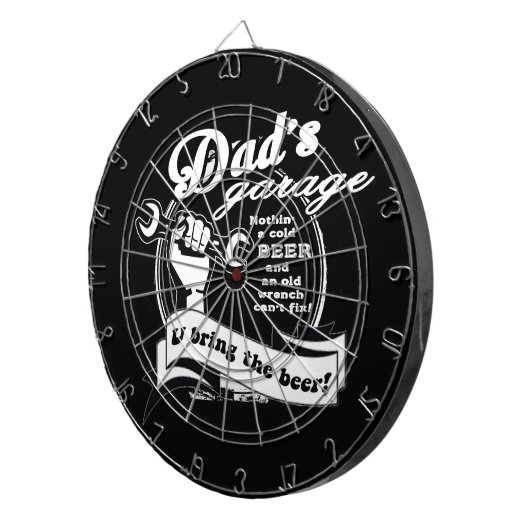Pap's Garage Breng Beer Dartbord (Voorkant Rechts)
