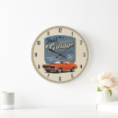 Pap's Garage Cougar Large Clock Grote Klok (Huis)