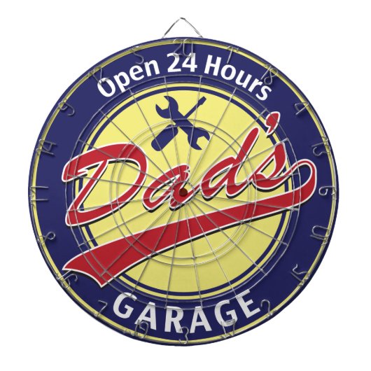 Pap's Garage Dartbord (Voorkant)