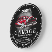 Pap's Garage Elke naam altijd Slogan Low Car opene Grote Klok (Hoek)