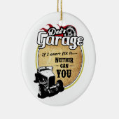 Pap's Garage Hot Rod Keramisch Ornament (Rechts)