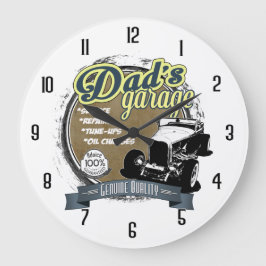 Pap's Garage in kleur Grote Klok