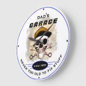 Pap's Garage is nooit te oud voor de schedel blauw Grote Klok (Hoek)