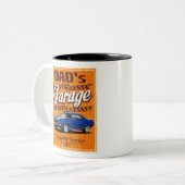 Pap's Garage met Muscle Tweekleurige Koffiemok (Voorkant links)