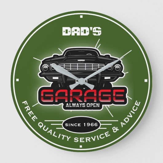Pap's Garage of een andere naam altijd groen opene Grote Klok (Voorkant)