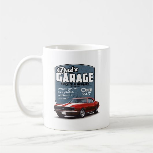 Pap's Garage Red Camaro Koffiemok (Links)