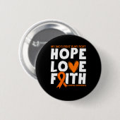 Pap's gevecht is mijn gevecht. Oranje leukemie bew Ronde Button 5,7 Cm (Voorkant /achterkant)