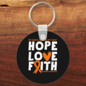 Pap's gevecht is mijn gevecht. Oranje leukemie bew Sleutelhanger (Voorkant)