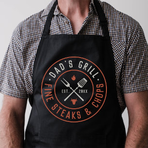 Pap's Grill-persoonlijk jaar ingesteld Schort