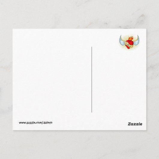 Pap's hart briefkaart (Achterkant)