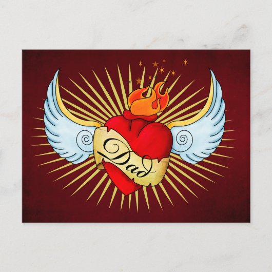 Pap's hart briefkaart (Voorkant)