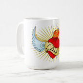 Pap's hart koffiemok (Voorkant links)