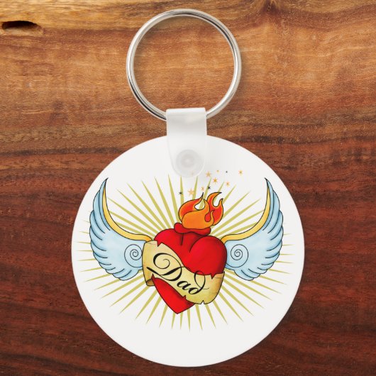 Pap's hart sleutelhanger (Voorkant)