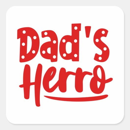 Pap's Herro Vierkante Sticker (Voorkant)