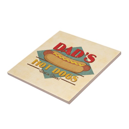 Pap's Hete Honden Tegeltje (Zijkant)