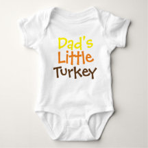Pap's Little Turkey Baby Jersey Bodysuit