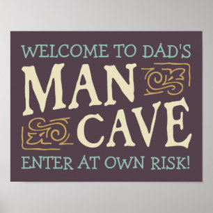Pap's Man Cave Sign Poster