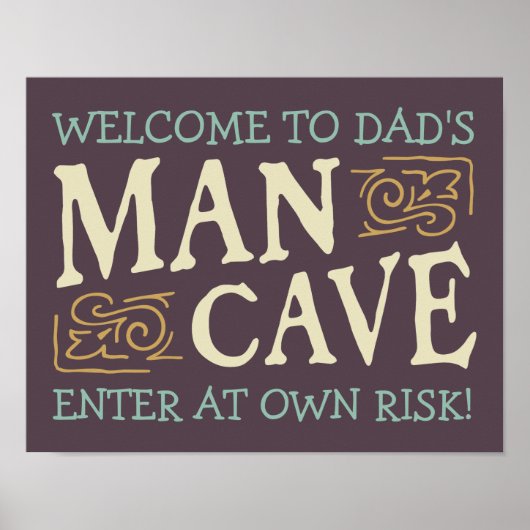 Pap's Man Cave Sign Poster (Voorkant)